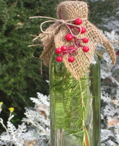 Herbal vinegars are great homemade holiday gifts.