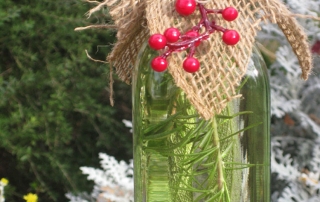 Herbal vinegars are great homemade holiday gifts.