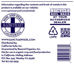 Sanctuary Soil bag recycling logo
